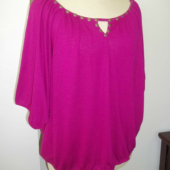 JohnPaulRichard Tops - NEW JOHN PAUL RICHARD STUDDED BLOUSE SIZE MEDIUM